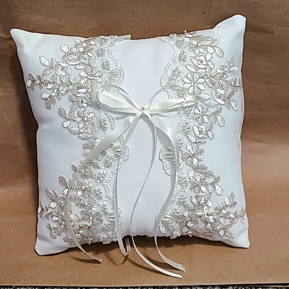Hobby Lobby Other Beaded Ivory Ring Bearer Pillow Poshmark